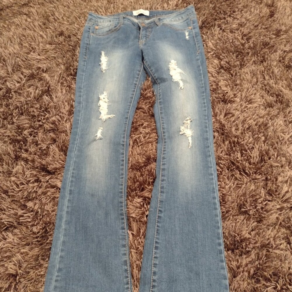 True Freedom Distressed Hollywood Size 5 Juniors Jeans
